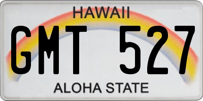 HI license plate GMT527