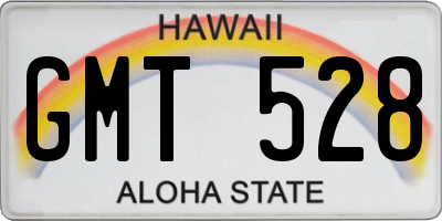 HI license plate GMT528