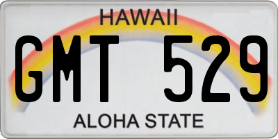 HI license plate GMT529