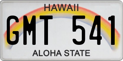 HI license plate GMT541