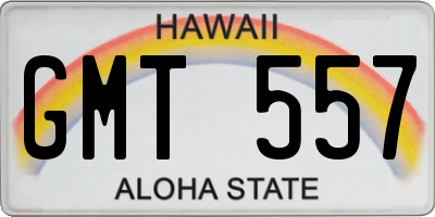 HI license plate GMT557