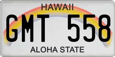 HI license plate GMT558