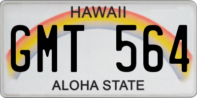 HI license plate GMT564