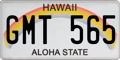 HI license plate GMT565