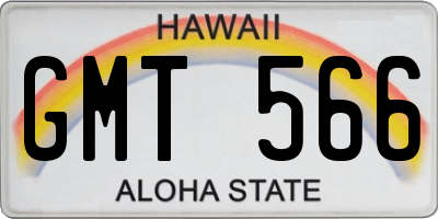 HI license plate GMT566