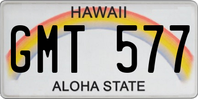 HI license plate GMT577