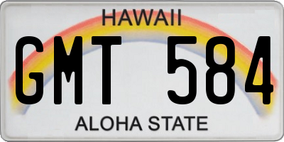 HI license plate GMT584