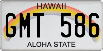 HI license plate GMT586