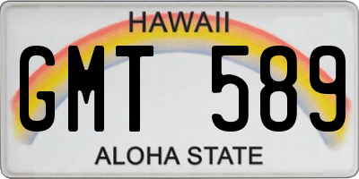 HI license plate GMT589