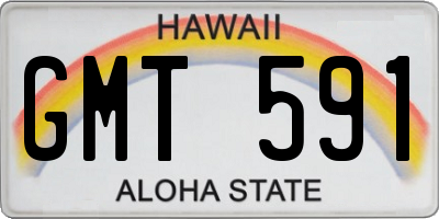 HI license plate GMT591