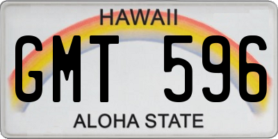 HI license plate GMT596