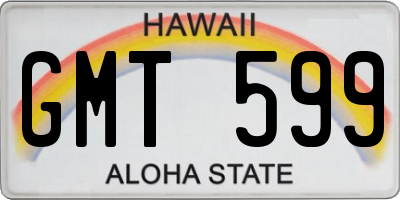 HI license plate GMT599
