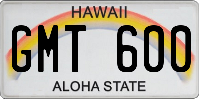 HI license plate GMT600