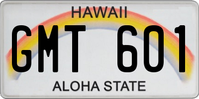HI license plate GMT601
