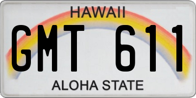 HI license plate GMT611