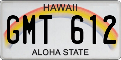 HI license plate GMT612