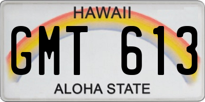 HI license plate GMT613