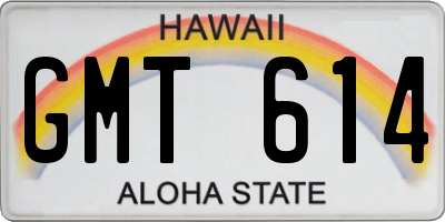 HI license plate GMT614