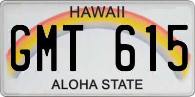 HI license plate GMT615
