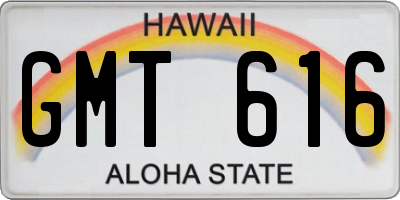 HI license plate GMT616