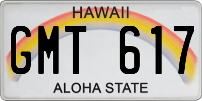 HI license plate GMT617