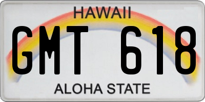 HI license plate GMT618