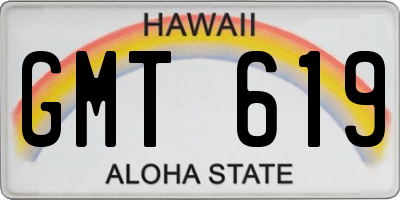 HI license plate GMT619