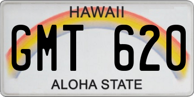 HI license plate GMT620