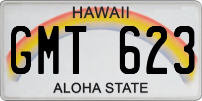 HI license plate GMT623