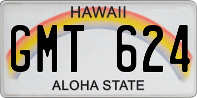 HI license plate GMT624