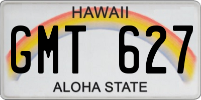HI license plate GMT627