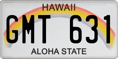 HI license plate GMT631