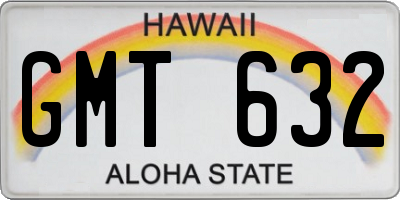 HI license plate GMT632