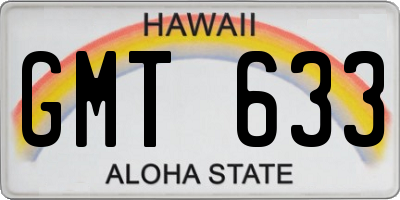 HI license plate GMT633