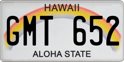HI license plate GMT652