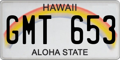 HI license plate GMT653