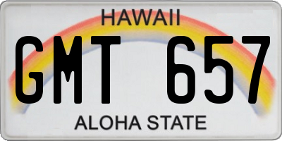 HI license plate GMT657