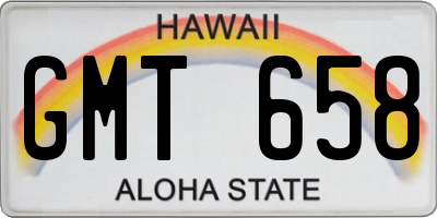 HI license plate GMT658