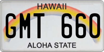HI license plate GMT660