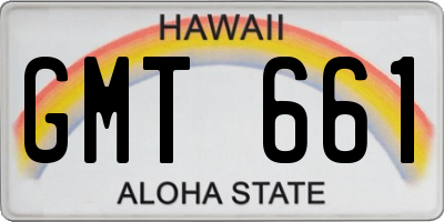 HI license plate GMT661