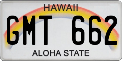 HI license plate GMT662