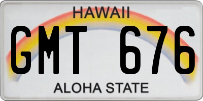 HI license plate GMT676