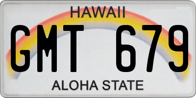 HI license plate GMT679