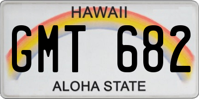 HI license plate GMT682
