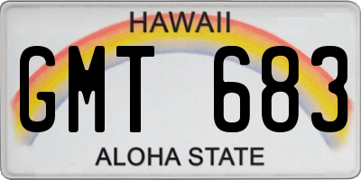 HI license plate GMT683