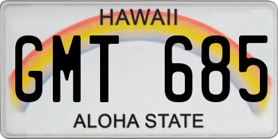 HI license plate GMT685