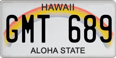 HI license plate GMT689