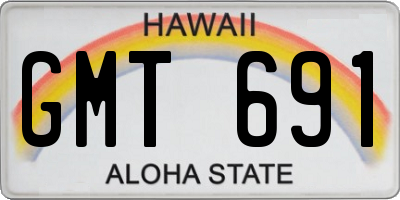 HI license plate GMT691