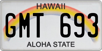 HI license plate GMT693