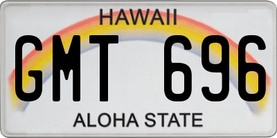 HI license plate GMT696